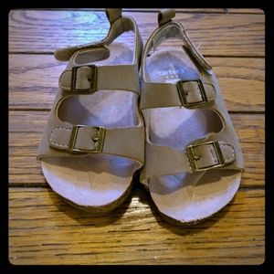 Beige baby sandals